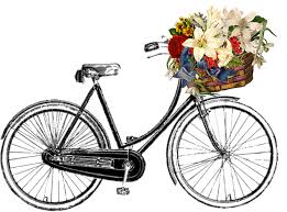 Cykel med blomster